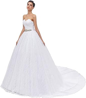 Photo 1 of Likedpage Women's Ball Gown Lace Bridal Wedding Dresses
