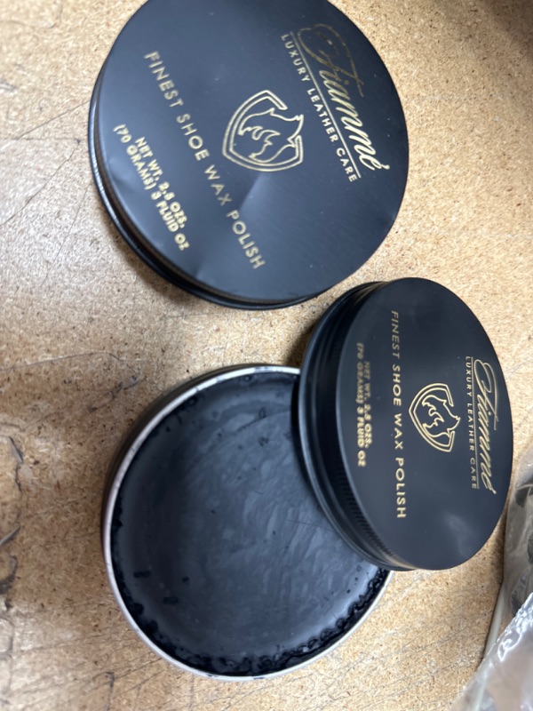 Photo 2 of  2pk Premium Wax Shoe Polish - All-Natural Blend of Carnauba Wax, Beeswax, and Oils for Mirror-Like Shine and Deep Gloss (BLACK)