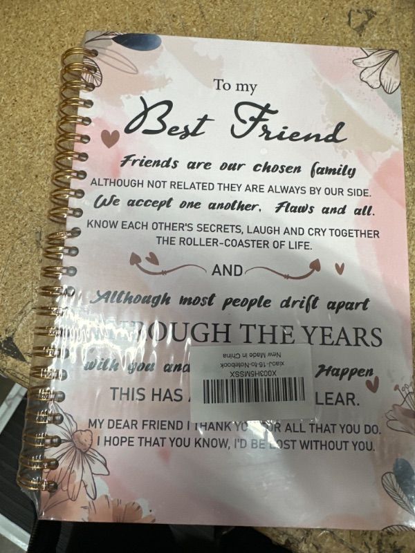 Photo 2 of GOLSOO to My Best Friend Hardcover Spiral Notebook 6x8 Inches, Friendship Quote Spiral Journal Notebook Diary Best Friends Gift, 160 Pages