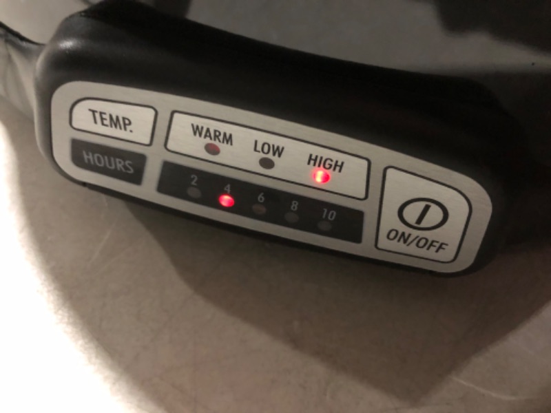 Photo 4 of ***USED - POWERS ON - UNABLE TO TEST FURTHER***
Hamilton Beach Portable 7 Quart Programmable Slow Cooker with Three Temperature Settings, Black (33474)
