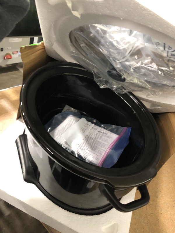 Photo 3 of ***USED - POWERS ON - UNABLE TO TEST FURTHER***
Hamilton Beach Portable 7 Quart Programmable Slow Cooker with Three Temperature Settings, Black (33474)
