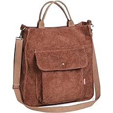 Photo 1 of Etercycle Crossbody Bag for Women, Corduroy Tote Bag Casual Shoulder Handbags Big Capacity Shopping Bag with Zipper and Outer Pocket