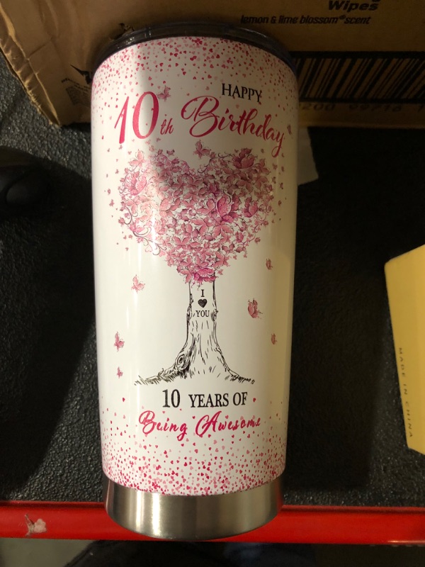 Photo 3 of ***NO STRAW***
10 Year Old Girl Birthday Gifts Tumbler 20oz 10th Birthday