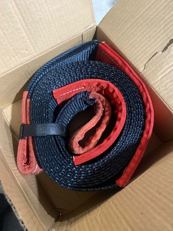 Photo 2 of Aikosin Tow Strap Recovery Rope Kit 100% Nylon 3'' x 20ft Snatch Strap(35000lbs) + 2" Shackle Hitch Receiver + 3/4" D Ring Shackles with Safety Ring + Heavy Duty Bag - Off Road Pick Up Towing