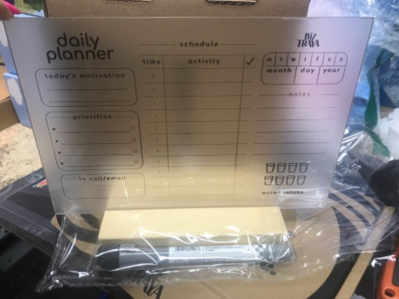 Photo 1 of Daily Dry erase  Acrylic Planner with wood stand  