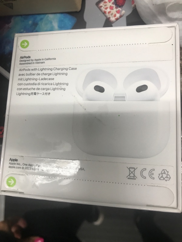 Photo 2 of ***SEE NOTES***Apple AirPods with Lightning Charging Case (3rd Generation) Open Box.