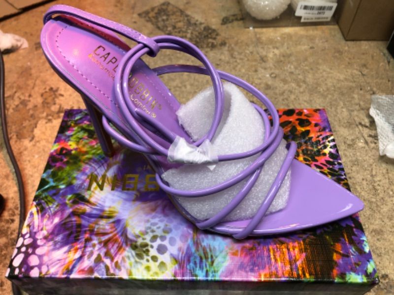 Photo 1 of STRAPPY PURPLE POINTED TOE HEEL 7