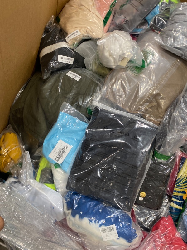 Photo 1 of Miscellaneous Gaylord of assorted clothing attire 
SOLD AS IS NON REFUNDABLE 
485 items 