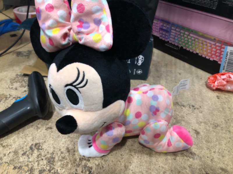 Photo 2 of **NON-FUNCTIONAL**Just Play Disney Baby Musical Crawling Pals Plush, Minnie Mouse, Interactive Crawling Plush, Stuffed Animal 