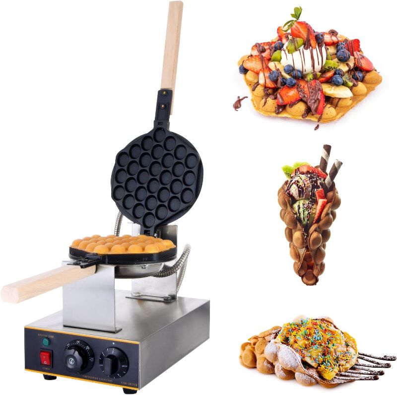 Photo 1 of ***Parts Only***Dyna-Living Bubble Waffle Maker 1400W Commercial Bubble Waffle Maker Machine Non-stick Egg Waffle Maker Electric Bubble Waffle Baker for Home Use Style1