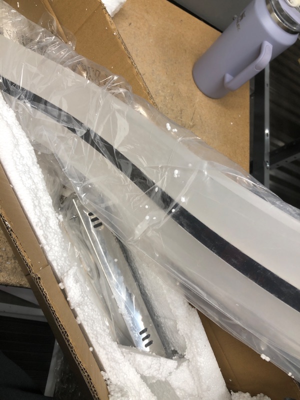 Photo 1 of LightInTheBox Acrylic LED Pendant Light Wave Shape Chandeliers Modern Island Dining Room Lighting Fixture with Max 40W Chrome Finish 3400 LM Light Source=Warm White