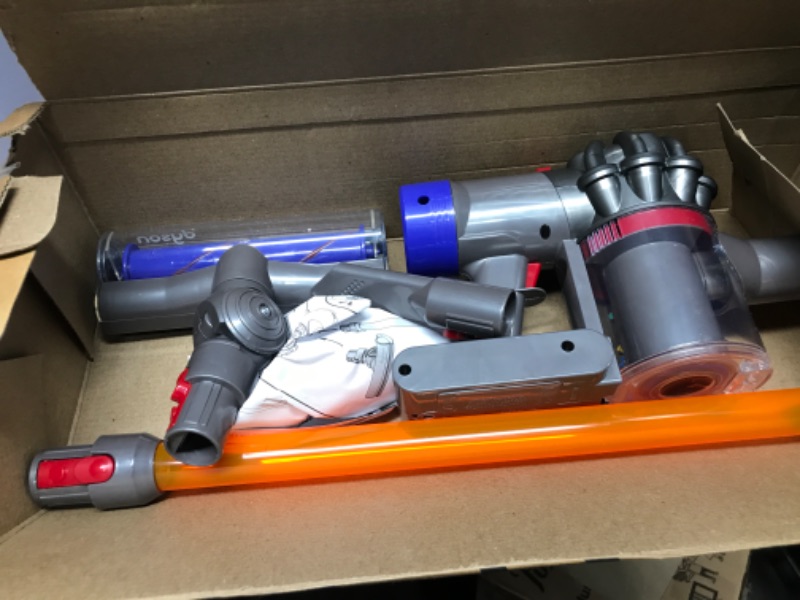 Photo 2 of ***USED - UNABLE TO TEST***
Casdon Little Helper Dyson Cord-Free Vacuum Cleaner Toy, Grey, Orange and Purple (68702)