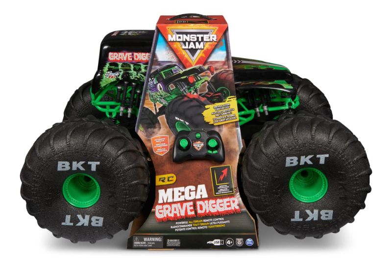 Photo 2 of Monster Jam Mega Grave Digger All-Terrain Remote Control Monster Truck 1:6 Scale
