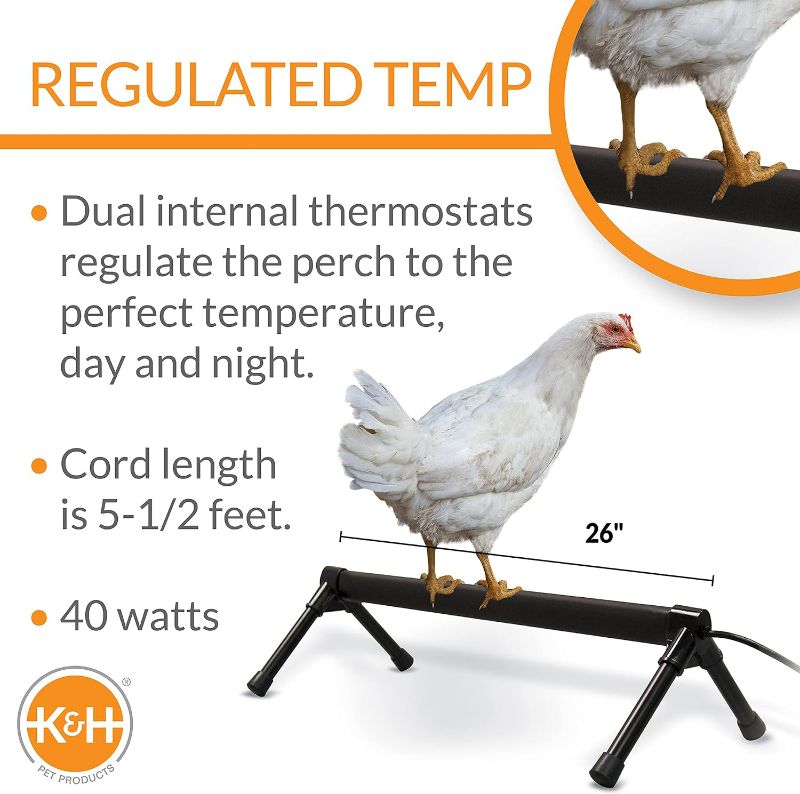 Photo 3 of (NON-REFUNDABLE) K&H Pet Products Thermo-Chicken Heated Perch 36 Inches Recyclable Box