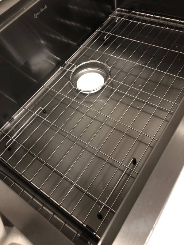 Photo 2 of * used * see all images *
EcoChannels Kitchen Sink, 30 x 22 x 10 Drop in Kitchen Sink Gunmetal Black Kitchen Sink 