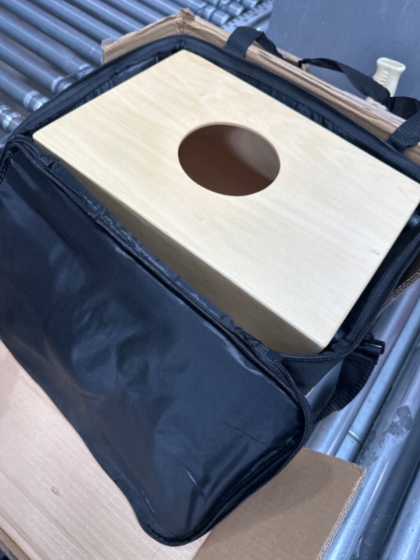 Photo 2 of AKLOT Cajon Box Drum Wooden Percussion Box with Internal Adjustable Snares Birch Wood Compact (10 * 10 * 14 inch) 10*10*14 inch