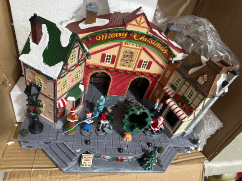 Photo 3 of **BROKEN AND MISSING PARTS**
YQQY Christmas Village House Decoration,Colourful LED Lights Light Up Buildings