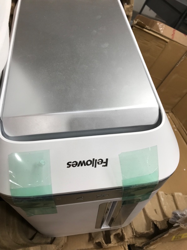 Photo 1 of Fellowes LX22M 20 Sheet P-4 Micro-Cut, Heavy Duty Paper Shredder for Office, 100% Jam Proof (White) 20 Sheet White Paper Shredder