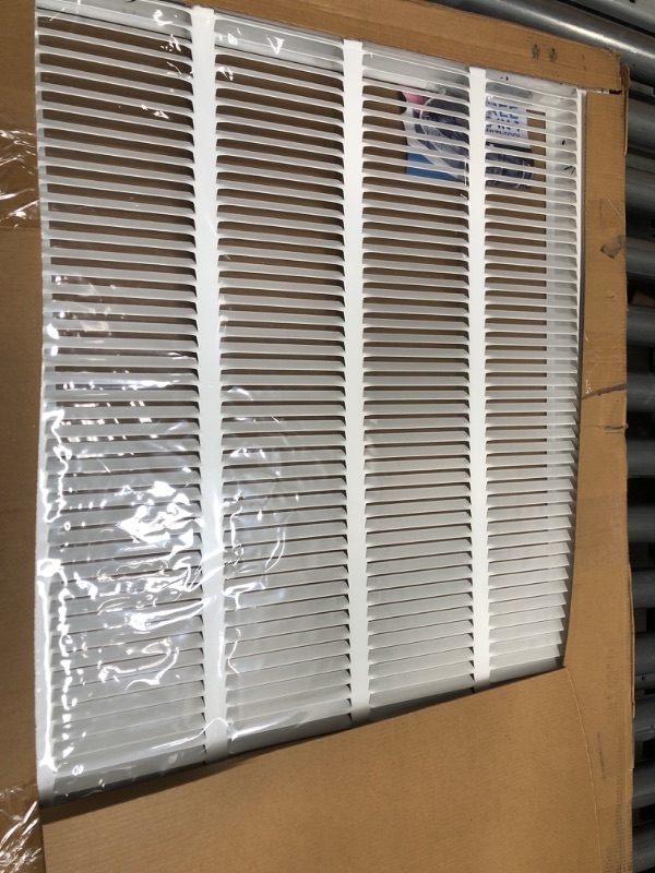 Photo 2 of 20" X 30" Steel Return Air Filter Grille for 1" Filter - Easy Plastic Tabs for Removable Face/Door - HVAC DUCT COVER - Flat Stamped Face -White [Outer Dimensions: 21.75w X 31.75h] White 20 X 30