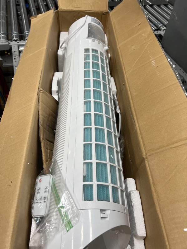 Photo 2 of (READ FULL POST) Dreo Cooling Fans That Blow Cold Air, 40" Evaporative Air Cooler, 2023 Upgrade Tower Fan for Bedroom with 80° Oscillating, Ice Packs, Remote Control, 3 Modes 4-Speed Quiet Floor Fan Home/Office Cream White