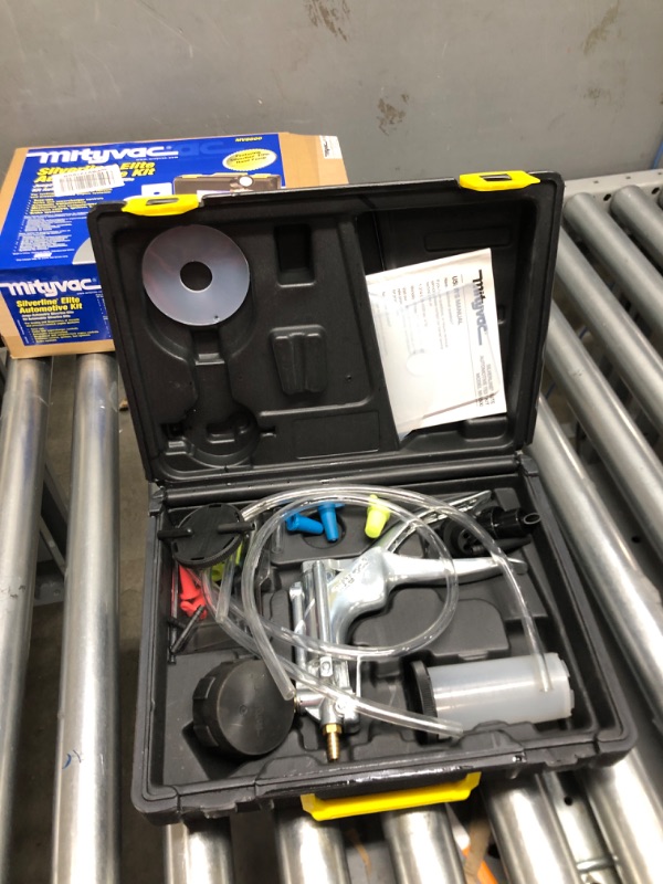 Photo 2 of Mityvac MV8500 Silverline Elite Automotive Test Kit Provides both Vacuum and Pressure to Perform Engine Performance Diagnostics, Brake Bleeding, Fluid Transfer, Evacuation, Windshield Repair Jobs Vacuum & Pressure Kit Mityvac MV8500