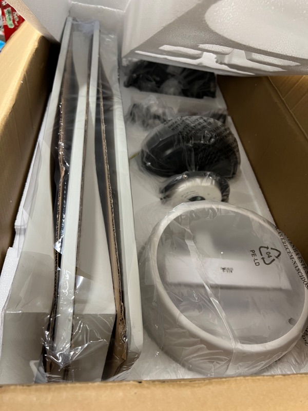 Photo 1 of WINGBO 54 Inch Flush Mount DC Ceiling Fan with Lights and Remote, 4 Reversible Carved Wood Blades, 6-Speed Noiseless DC Motor, Huger Ceiling Fan in Graphite Finish with Gray Blades, ETL Listed 54" ceiling fan with light Gray