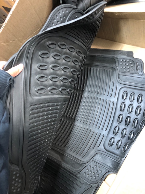 Photo 4 of  4pc Black Car Floor Mats Set