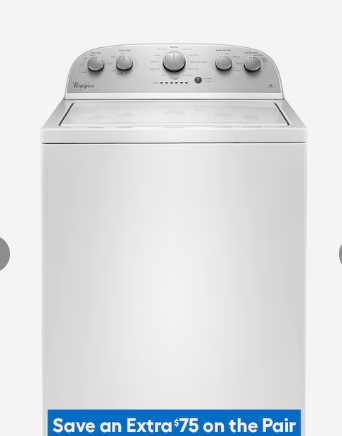 Photo 1 of Whirlpool 3.5-cu ft High Efficiency Agitator Top-Load Washer (White)
