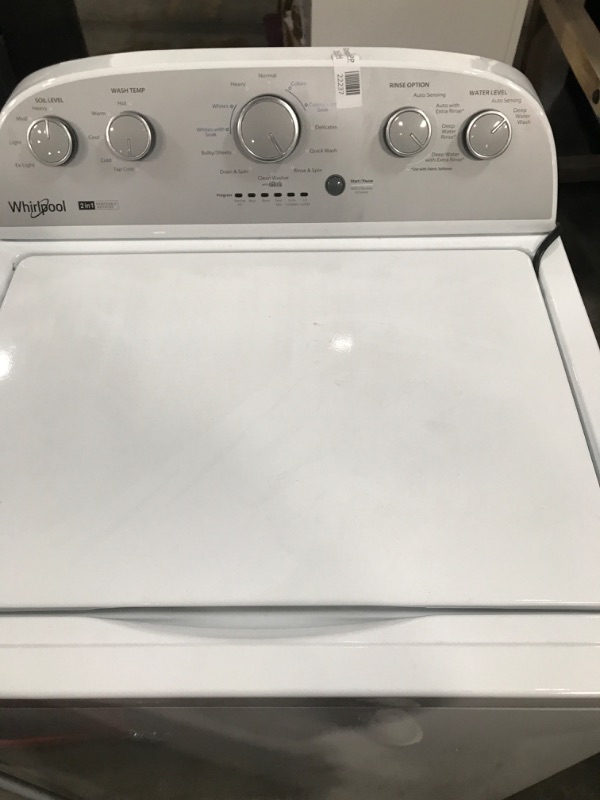 Photo 1 of Whirlpool 3.8-cu ft High Efficiency Impeller and Agitator Top-Load Washer (White)