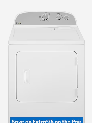 Photo 1 of Whirlpool 7-cu ft Electric Dryer (White)