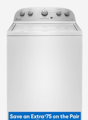 Photo 1 of Whirlpool 3.5-cu ft High Efficiency Agitator Top-Load Washer (White)