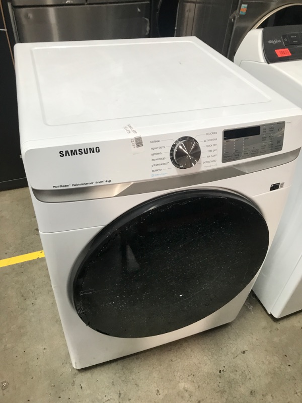 Photo 4 of Samsung 7.5-cu ft Stackable Steam Cycle Smart Electric Dryer (White)