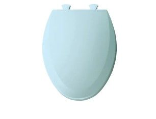 Photo 1 of  Elongated Molded Wood Toilet Seat with Easy-Clean & Change 