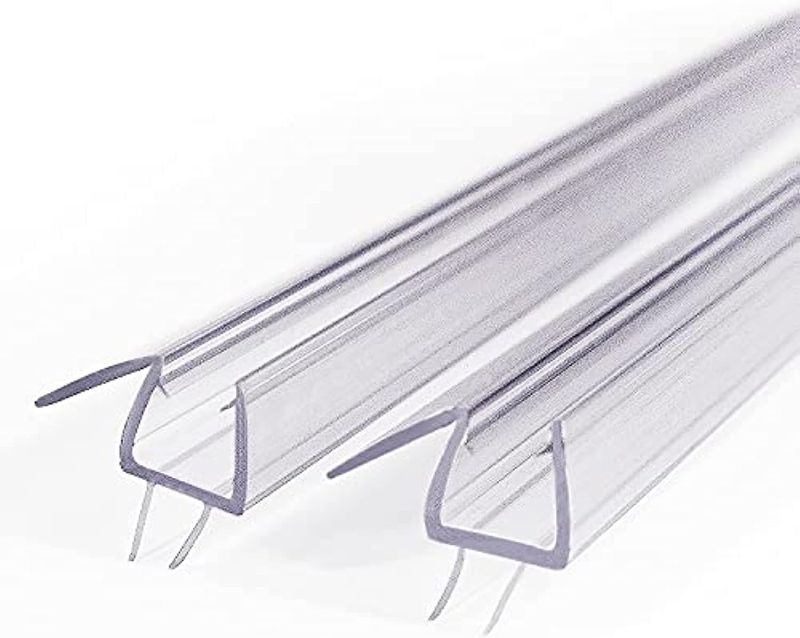 Photo 1 of 2 X Frameless Shower Door Bottom Seal Sweep Stirp 36 Inch Long,Clear (for 3/8" Glass)
