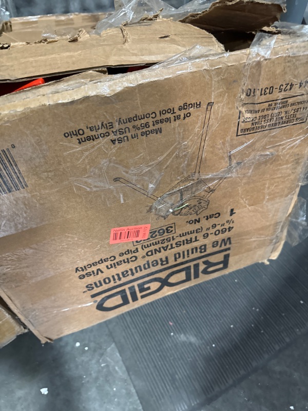 Photo 1 of ***USED READ NOTES***RIDGID 36273 460-6 Portable TRISTAND Chain Vise for 1/8"-6" Pipe, Red/Black full size