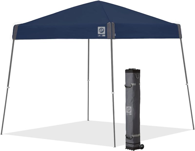 Photo 1 of *READ NOTES* E-Z UP Swift 12x12 Shelter - Angled Legged, Midnight Blue Top, Dark Gray Frame
