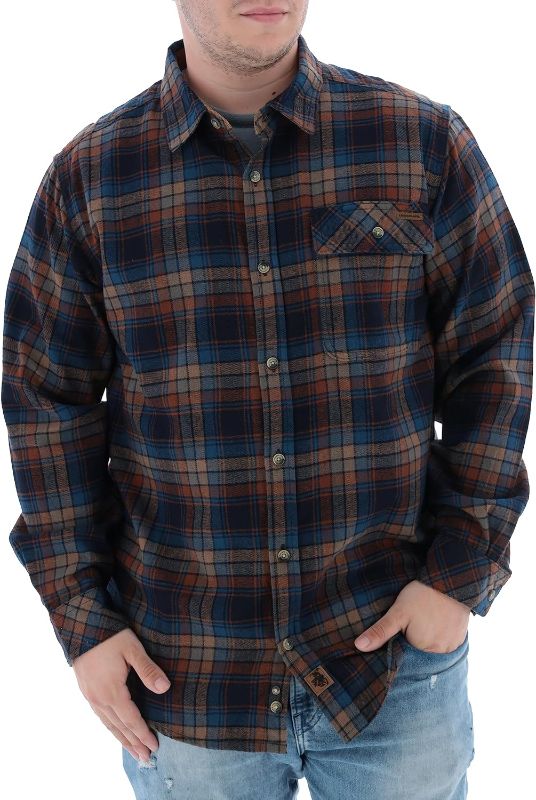 Photo 1 of 2xl Legendary Whitetails Men's Buck Camp Flannel, Long Sleeve Plaid Button Down Casual Shirt, Corduroy Cuffs
