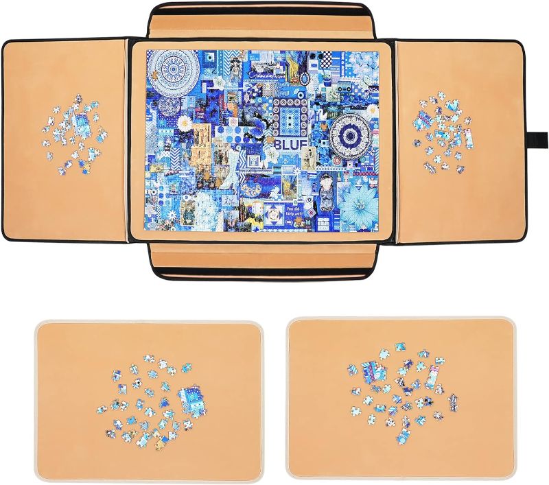 Photo 1 of 1000 Pieces Jigsaw Puzzle Board Portable, Stowaway Puzzles Board Caddy, Jigsaw Puzzle Case, Puzzle Accessories Puzzle Storage Case Saver, Non-Slip Surface
