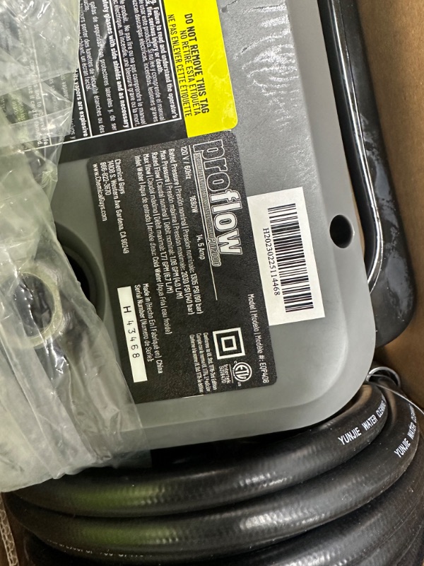 Photo 2 of ***SEE NOTES BELOW***Chemical Guys Electric Pressure Washer, 2030 PSI, 1.77 GPM, 14.5-Amp Motor ONLY PRESSURE WASHER MOTOR AND HOSE NO ATTACHMENTS