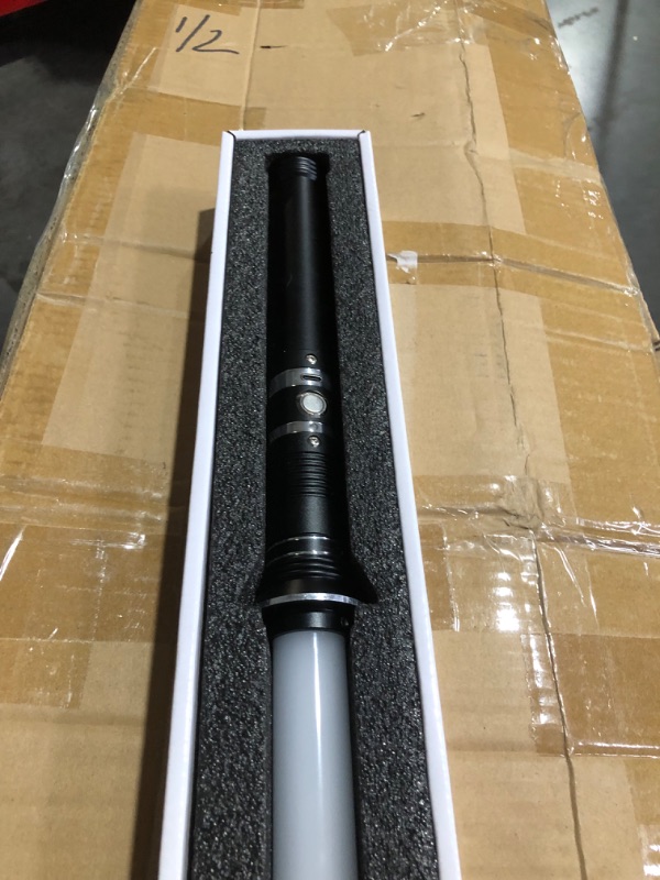 Photo 3 of ***NOT FUNCTIONAL - DOESN'T POWER ON - NO POWER CORD***
HOCET Star Wars Neo Realistic Pixel Lightsaber Metal Hilt Full Size,Smooth Swing Force FX Lightsaber,Heavy Dueling Lightsaber,Black Series Light Saber,Costume Toys for Kids(Black)