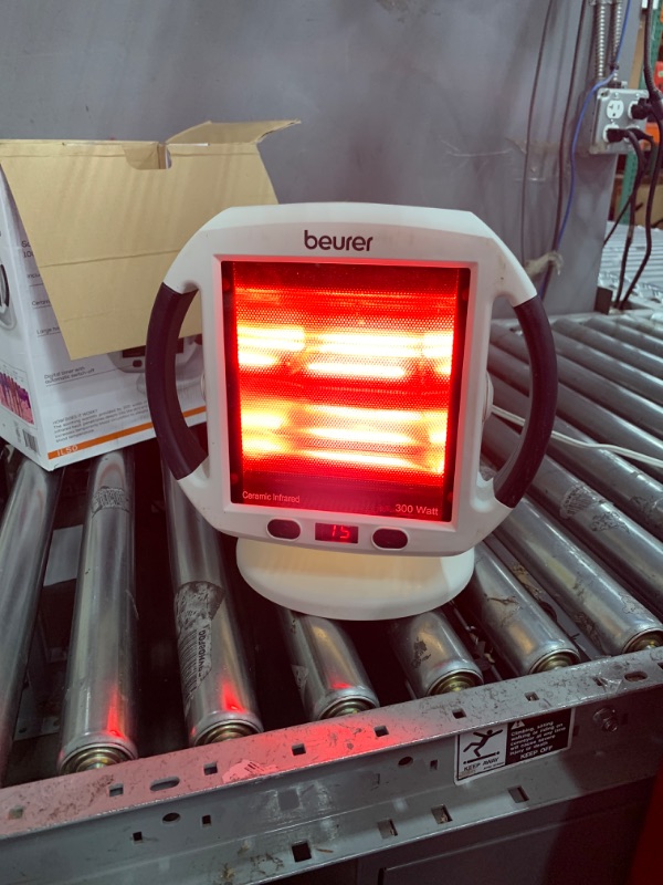 Photo 2 of Beurer IL50 Infrared Heat Lamp, Red Light Heat Device (Portable), for Muscle Pain and Pain Relief, for Cold Relief, Improves Blood Circulation, 300W, Safety-Features