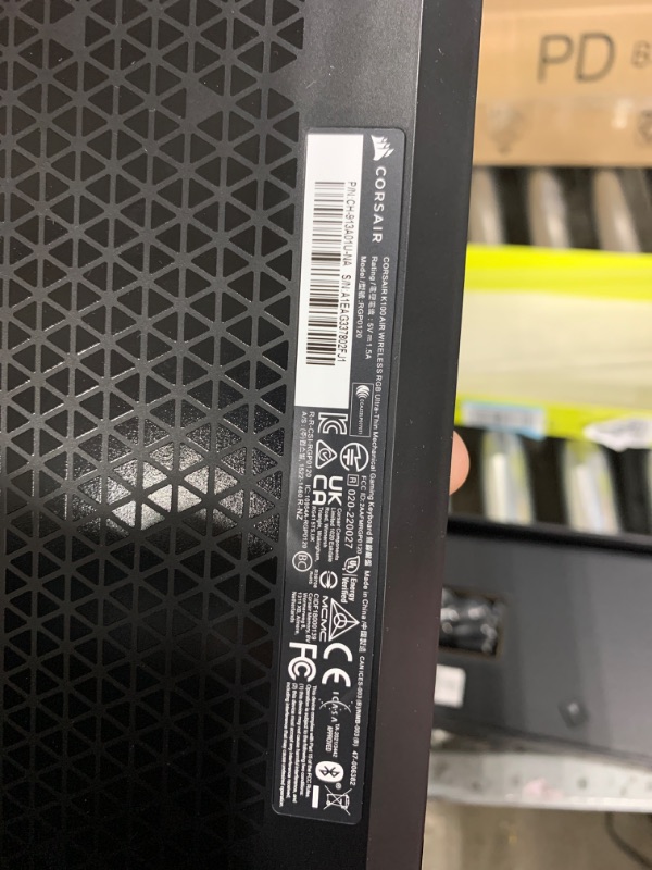 Photo 1 of Corsair K100 AIR Wireless RGB Mechanical Gaming Keyboard - Ultra-Thin, Sub-1ms Slipstream , Low-Latency Bluetooth, Cherry MX Ultra Low Profile Keyswitches - NA Layout, QWERTY - Black
