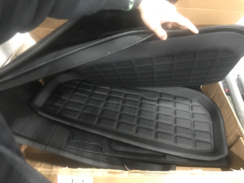 Photo 3 of TAPTES 9PCS Tesla Model Y 7 Seater Floor Mats 2023 2022 2021 2020,Tesla All Weather Floor Mats 7 Seater,XPE Waterproof Model Y Cargo Frunk Trunk Mats Cargo Liner Interior Accessories 2020-2023