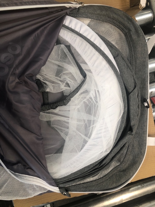 Photo 2 of Beberoad Love Baby Travel Bassinet Portable Bassinet-Folding Portable Baby Bed Baby Bassinet in Bed Mini Travel Crib Infant Travel Bed with Mosquito Net and Canopy Lightweight Washable Foldable Dark Grey