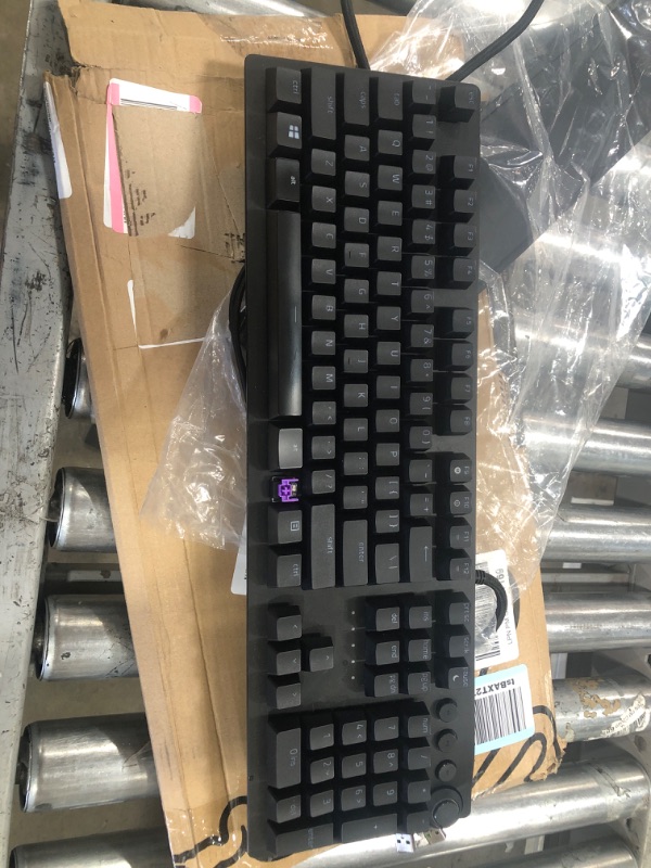 Photo 2 of Razer Huntsman V2 Optical Gaming Keyboard: Fastest Clicky Optical Switches w/Quick Keystrokes - Doubleshot PBT Keycaps - Dedicated Media Keys & Dial - Ergonomic (Renewed), Black