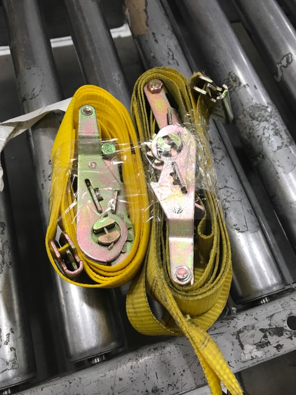 Photo 1 of 2 YELLOW E TRACK RATCHET STRAPS