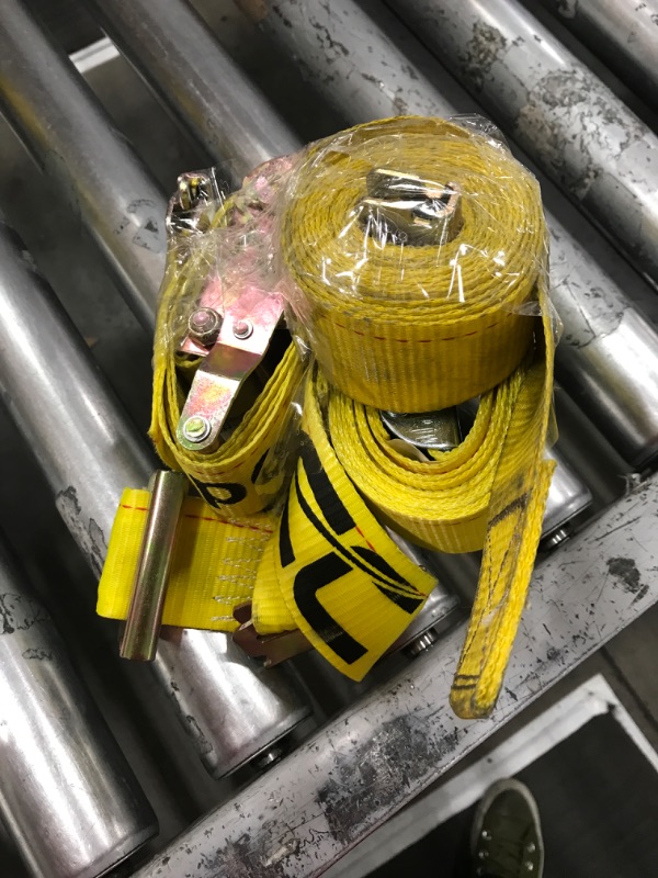 Photo 1 of 2 YELLOW E TRACK RATCHET STRAPS