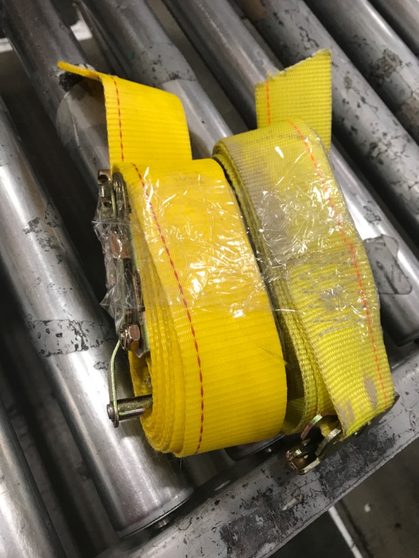 Photo 1 of 2 YELLOW E TRACK RATCHET STRAPS