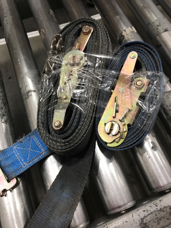 Photo 1 of 2 BLUE E TRACK RATCHET STRAPS