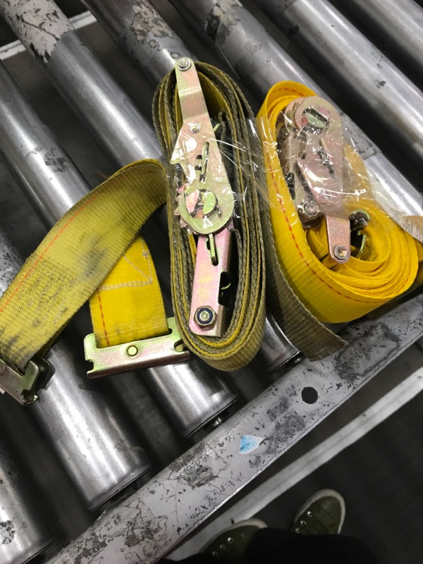 Photo 1 of 2 YELLOW E TRACK RATCHET STRAPS